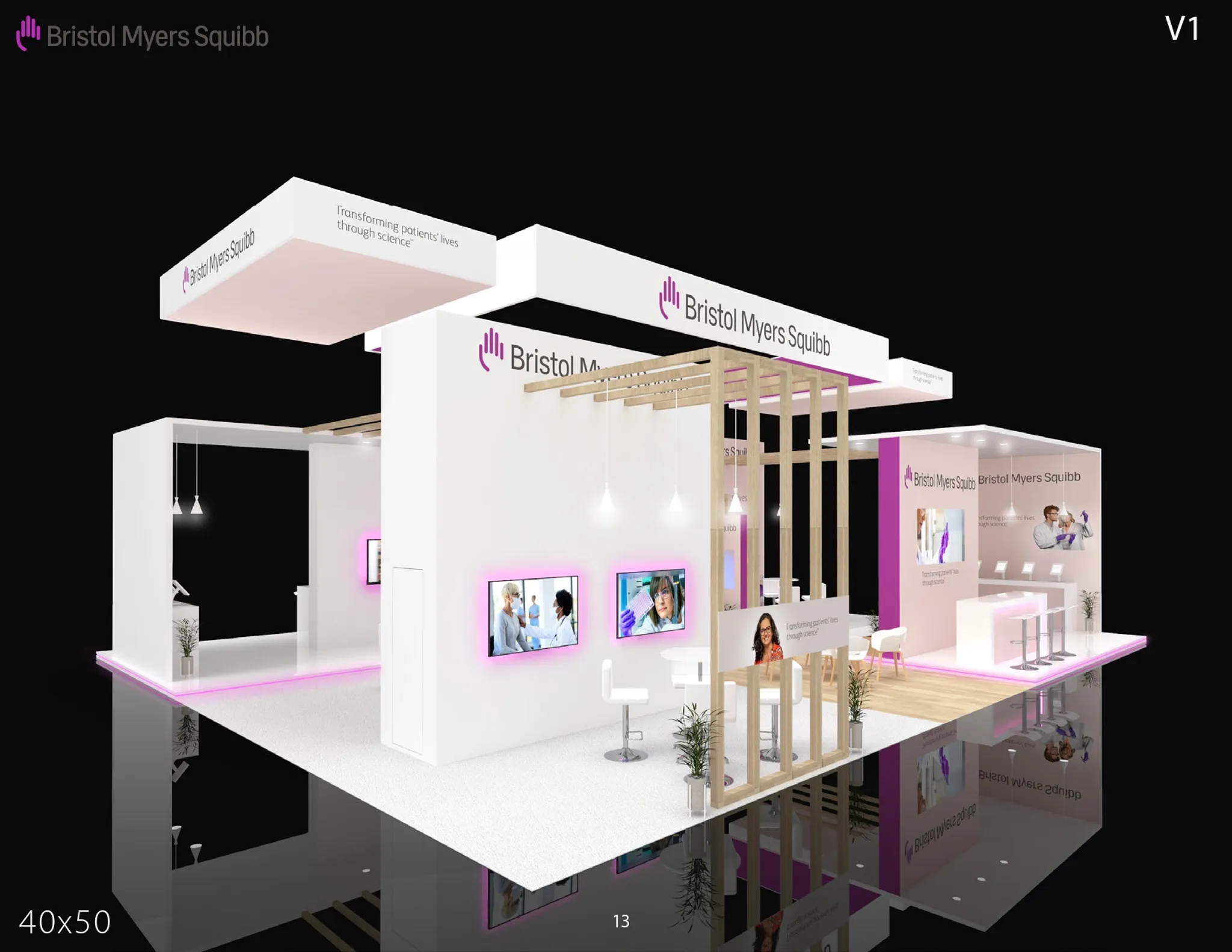 40x50 Île booth design by Pro-X Exhibits